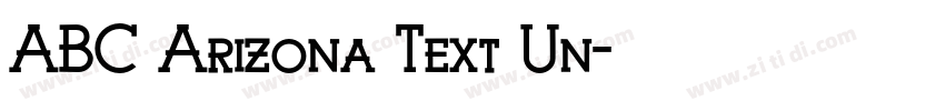 ABC Arizona Text Un字体转换